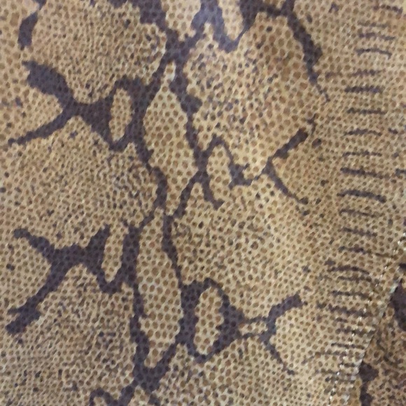 Terry Lewis Luxury Leather Jacket Snake Skin Embossed Tan Brown Size S EUC - Picture 12 of 15